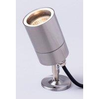 BHS Lighting Jared Steel Outdoor Spike Light in Metallic Silver