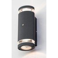 BHS Lighting Murray Up & Down Outdoor Wall Light with Photocell in Black