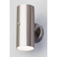 BHS Lighting Grant Up & Down Outdoor Wall Light with Photocell in Silver
