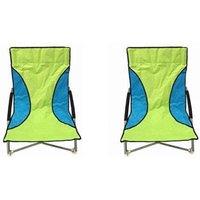 Kandy Toys 2 Green Nalu Folding Low Seat Beach Chairs