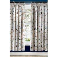 Dreams & Drapes 'Mansfield' Floral Pair of Pencil Pleat Curtains in Grey | Size: 168 cm width x 183 cm drop