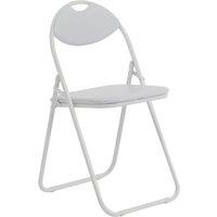 Harbour Housewares Padded Folding Chair in White