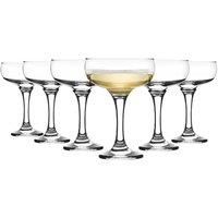 Rink Drink Champagne Saucers - 235ml - Clear - Pack of 6