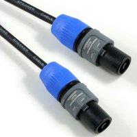 Loops 2x 3m Neutrik 2 Pole 1.5mm Speakon Cable NL2FC to Male Plug Pro Speaker Amp