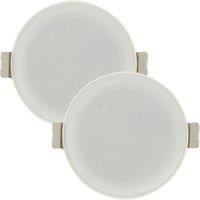 Loops PAIR of 3" Mini Low Profile Ceiling Speaker 8 OHM 2 Way Compact Mount Slim Line