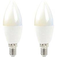 Loops 2x WiFi Colour Change LED Light Bulb 4.5W E14 Warm Cool White Mini Dimmable Lamp