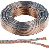Loops 50m Quality Speaker Cable 1.5mm 16 AWG Wire Reel Drum Amp HiFi Loud CCA Strands