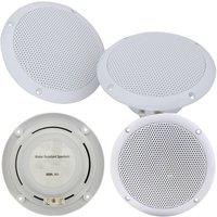 Loops 2x Moisture Resistant Ceiling Speakers 80W 8Ohm 5" Kitchen Bathroom 2 Way Loud