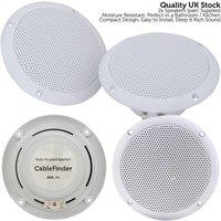 Loops Wireless Bluetooth Amplifier & 2x 80W Ceiling Speaker Kit Compact Home Hi Fi Amp