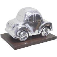 Homescapes Designer Solid Metal VW Beetle Oldtimer Table Top in Silver