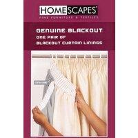 Homescapes 100% Blackout Curtain Lining Pair 3-Pass Coating in Grey | Size: 167 cm width x 137 cm drop