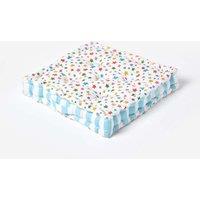 Homescapes Cotton Multi Coloured Stars Floor Cushion | Size: 50 cm x 50 cm
