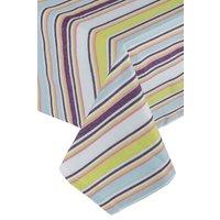 Homescapes Striped Cotton Tablecloth, 137cm x 178cm in Green | Size: 137 cm x 178 cm