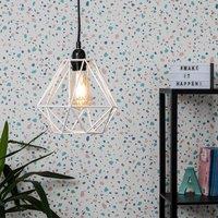 ValueLights Diablo Pair of White Ceiling Pendant Shade