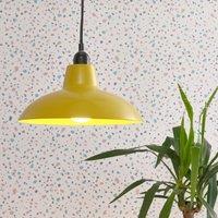 ValueLights Civic Pair of Yellow Ceiling Pendant Shade