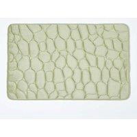 Homescapes Memory Foam Pebble Design Bath Mat in Green