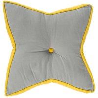 Homescapes Star Floor Cushion Soft Cotton, Comfy & OEKO-TEX Certified in Grey