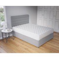 Snug City 9INCH Deep Quilted Mattress Protector Microfibre Soft Touch Fitted Sheet in White | Size: Super King