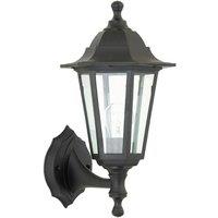 Loops IP44 Outdoor Wall Light Black Rust Proof & Glass Lamp Traditional Porch Lantern