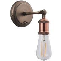Loops Dimmable LED Wall Light Industrial Aged Copper Adjustable Lamp Lighting Fitting