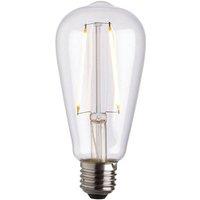 Loops VINTAGE PEAR LED Filament Light Bulb CLEAR GLASS E27 Screw 2W Warm White Lamp