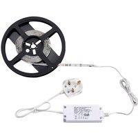 Loops 5m Daylight White LED Tape Kit - 12W LED Driver - Flexible Cabinet Lighting