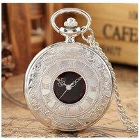 Charles William Pocket Watch for Wedding Quartz Battery with Clear Display in Silver
