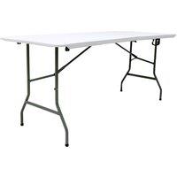Oypla 6ft Folding Outdoor Trestle Table in White