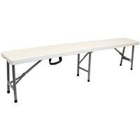 Oypla 6ft Folding Outdoor Trestle Bench in White