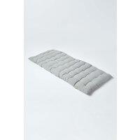 Homescapes Garden Bench Cushion Luxury 2 Seater Cotton Indoor Outdoor Pad, 108 x 42cm in Grey | Size: 108 x 42 cm