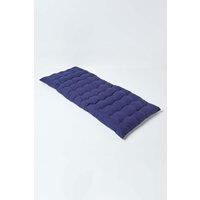 Homescapes Garden Bench Cushion Luxury 2 Seater Cotton Indoor Outdoor Pad, 108 x 42cm in Navy | Size: 108 x 42 cm