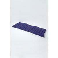 Homescapes Garden Bench Cushion Luxury 3 Seater Cotton Indoor Outdoor Pad, 143 x 48cm in Navy | Size: 143 x 48 cm