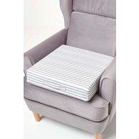 Homescapes Cotton Orthopaedic Foam Armchair Booster Cushion in Grey | Size: 50 cm x 50 cm