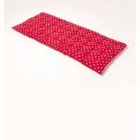 Homescapes Garden Bench Cushion Luxury 2 Seater Cotton Red Dots Indoor Outdoor Pad