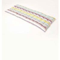 Homescapes Garden Bench Cushion Luxury 2 Seat Cotton Green Striped Indoor Outdoor Pad