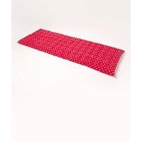Homescapes Garden Bench Cushion Luxury 3 Seater Cotton Red Dots Indoor Outdoor Pad