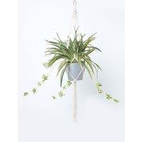 Homescapes Artificial Hanging Basket Spider Plant, 95 cm in Green