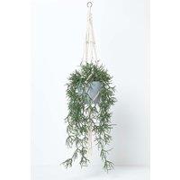 Homescapes Artificial Hanging Basket Green Rhipsalis Plant, 116 cm