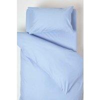 Homescapes Cotton Cot Bed Duvet Cover Set 200 Thread Count in Blue