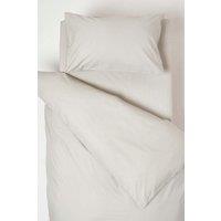 Homescapes Cotton Cot Bed Duvet Cover Set 200 Thread Count in Grey
