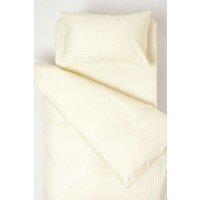 Homescapes Cotton Stripe Cot Bed Duvet Cover Set 330 Thread Count in Yellow