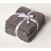 Homescapes Combed Egyptian Cotton 4 Piece Towel Bale 500 GSM in Grey