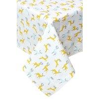 Homescapes Majestic Stag Cotton Christmas Tablecloth, 137cm x 178cm in Grey | Size: 137 cm x 178 cm