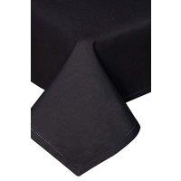 Homescapes Plain Cotton Tablecloth, 137cm x 178cm in Black | Size: 137 cm x 178 cm