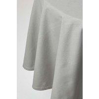 Homescapes Plain Cotton Round Tablecloth, 178 cm in Grey
