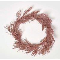 Homescapes Glitter Rose Gold Christmas Wreath
