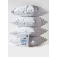Homescapes Waterproof Pillow Protectors 80 x 80 cm, Pack of 4 in White | Size: 80 x 80 cm