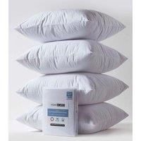 Homescapes Terry Towelling Waterproof Pillow Protectors 60 x 60 cm, Pack of 4 in White | Size: 60 x 60 cm