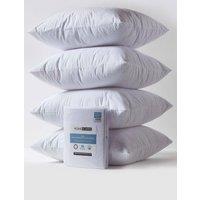 Homescapes Terry Towelling Waterproof Pillow Protectors 65 x 65 cm, Pack of 4 in White | Size: 65 x 65 cm