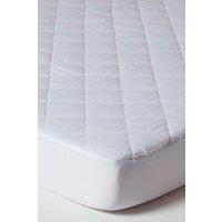 Homescapes Quilted Waterproof Mattress Protector Euro Size in White | Size: EU King